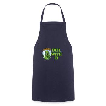 Concombres, cornichons, cornichons, fruits - Tablier de cuisine - marine - Devant - AI Model Male 185 dark (185cm)