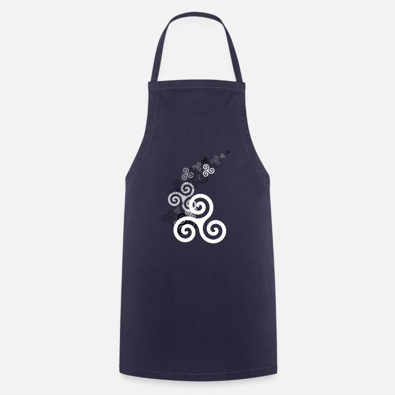 Avalanche celtique (blanc) - Tablier de cuisine - marine