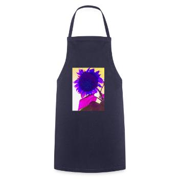 sommerblume pop Art - Kochschürze - Navy - Vorne - AI Model Male 185 dark (185cm)