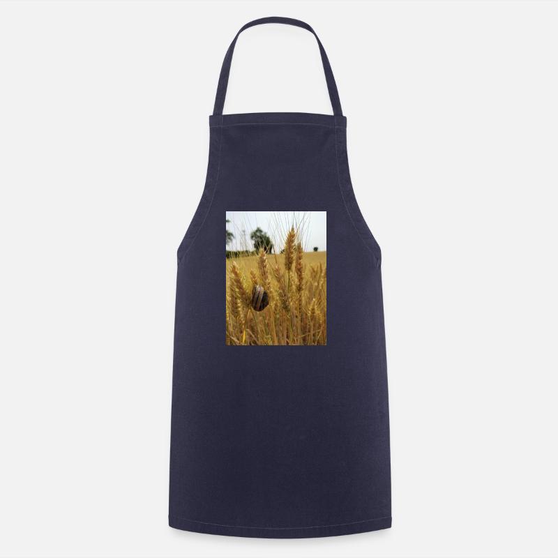 Snail on wheat - Cooking Apron - navy