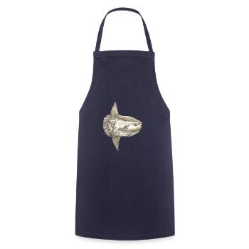 Mola mola sunfish for fishermen, divers - Cooking Apron - navy - Front - AI Model Male 185 dark (185cm)