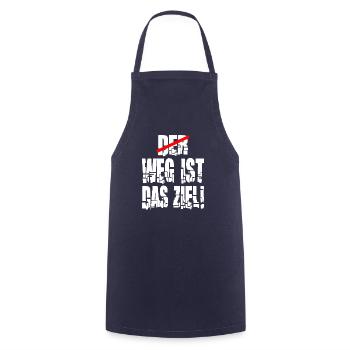 weg ist das Ziel Motivation Spruch Statement - Kochschürze - Navy - Vorne - AI Model Male 185 dark (185cm)