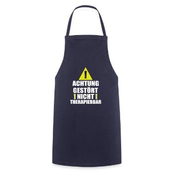 Achtung Gestört Nicht therapierbar - Kochschürze - Navy - Vorne - AI Model Male 185 dark (185cm)