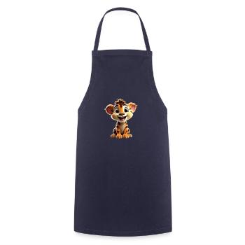 Merry Lion Cub - Cooking Apron - navy - Front - AI Model Male 185 dark (185cm)
