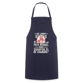 un papa ROUTIER - Tablier de cuisine - marine - Devant - AI Model Male 185 dark (185cm)