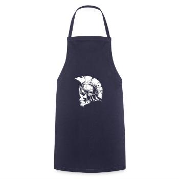 Spartan Skull Gladiator - Cooking Apron - navy - Front - AI Model Male 185 dark (185cm)