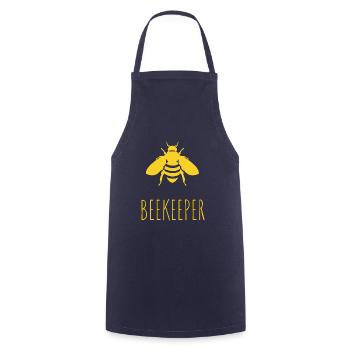 Beekeeper Biene Imker - Kochschürze - Navy - Vorne - AI Model Male 185 dark (185cm)