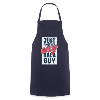 Just another sexy bald guy. - Cooking Apron - navy - Front - AI Model Male 185 dark (185cm)