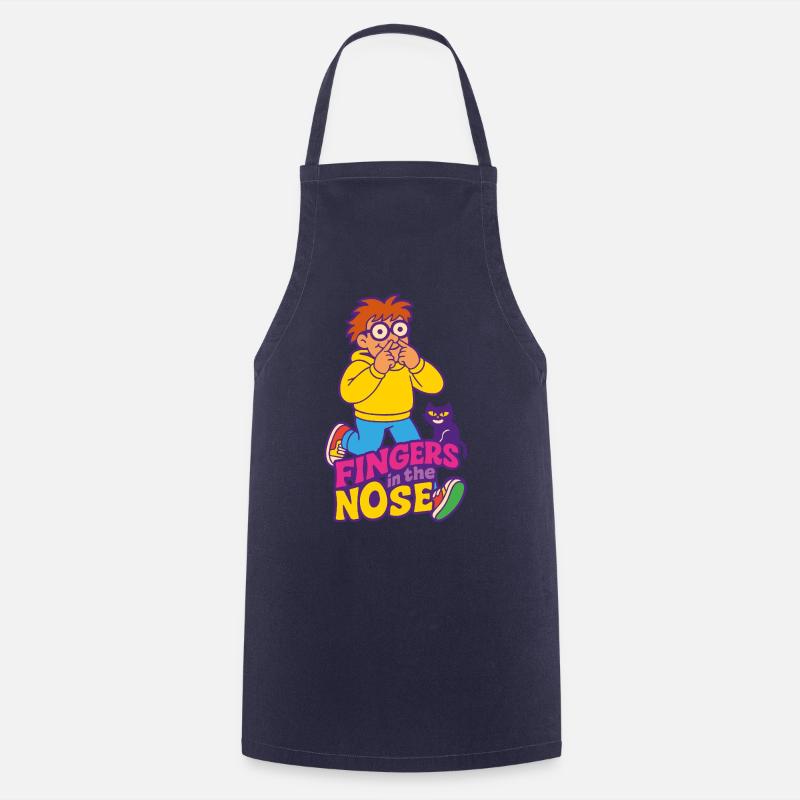 Fingers in the nose - Cooking Apron - navy