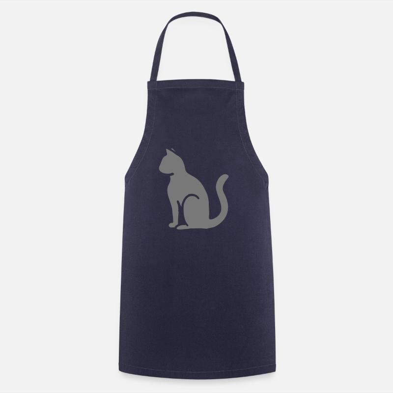 Chat Chat Profil de page - Tablier de cuisine - marine