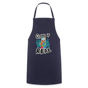 Creep It Real - Krypto-Clown - Kochschürze - Navy - Vorne - AI Model Male 185 dark (185cm)