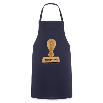 Reserviert Stempel - Kochschürze - Navy - Vorne - AI Model Male 185 dark (185cm)
