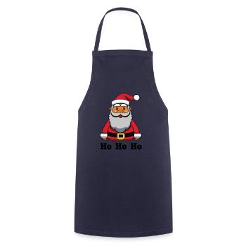 Weihnachtsmann_HoHoHo - Kochschürze - Navy - Vorne - AI Model Male 185 dark (185cm)