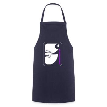 Summer of Sound Logo weiß lila 2 - Kochschürze - Navy - Vorne - AI Model Male 185 dark (185cm)