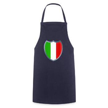 Italy (Italien_Wappen) - Kochschürze - Navy - Vorne - AI Model Male 185 dark (185cm)