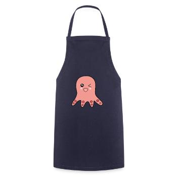 Octopus marine animals - Cooking Apron - navy - Front - AI Model Male 185 dark (185cm)