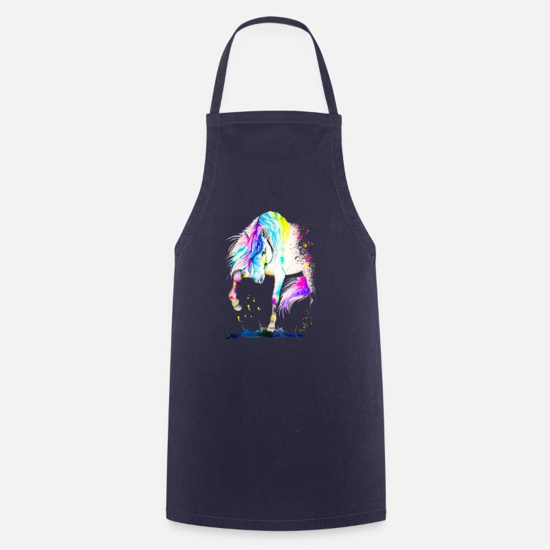 Cheval espagnol - Tablier de cuisine - marine