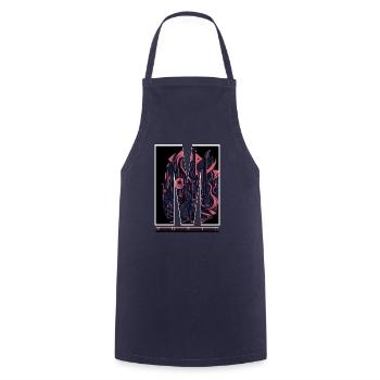 music M - Kochschürze - Navy - Vorne - AI Model Male 185 dark (185cm)