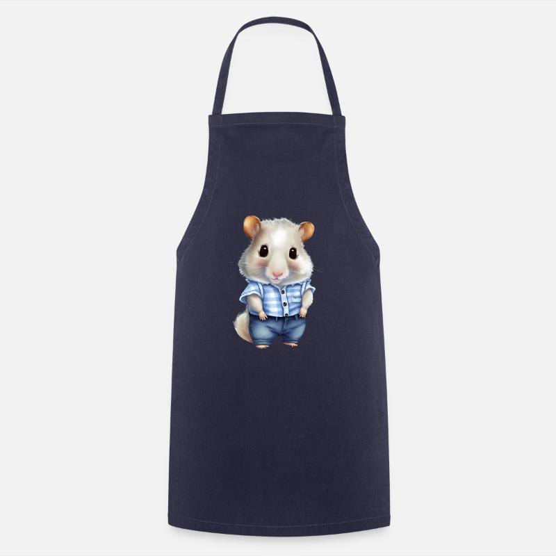 Cute hamster - Cooking Apron - navy