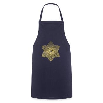 Mandala - Tablier de cuisine - marine - Devant - AI Model Male 185 dark (185cm)