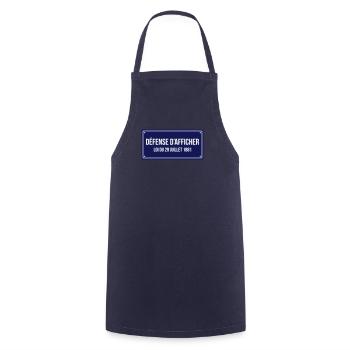 Défense d'afficher / Humour / Tshirt / Drôle / Fun - Tablier de cuisine - marine - Devant - AI Model Male 185 dark (185cm)