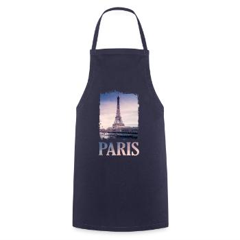Paris France France Tour Eiffel Tour Eiffel - Tablier de cuisine - marine - Devant - AI Model Male 185 dark (185cm)