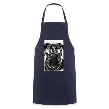 Just a big cuddly dog and his glasses - Cooking Apron - navy - Front - AI Model Male 185 dark (185cm)