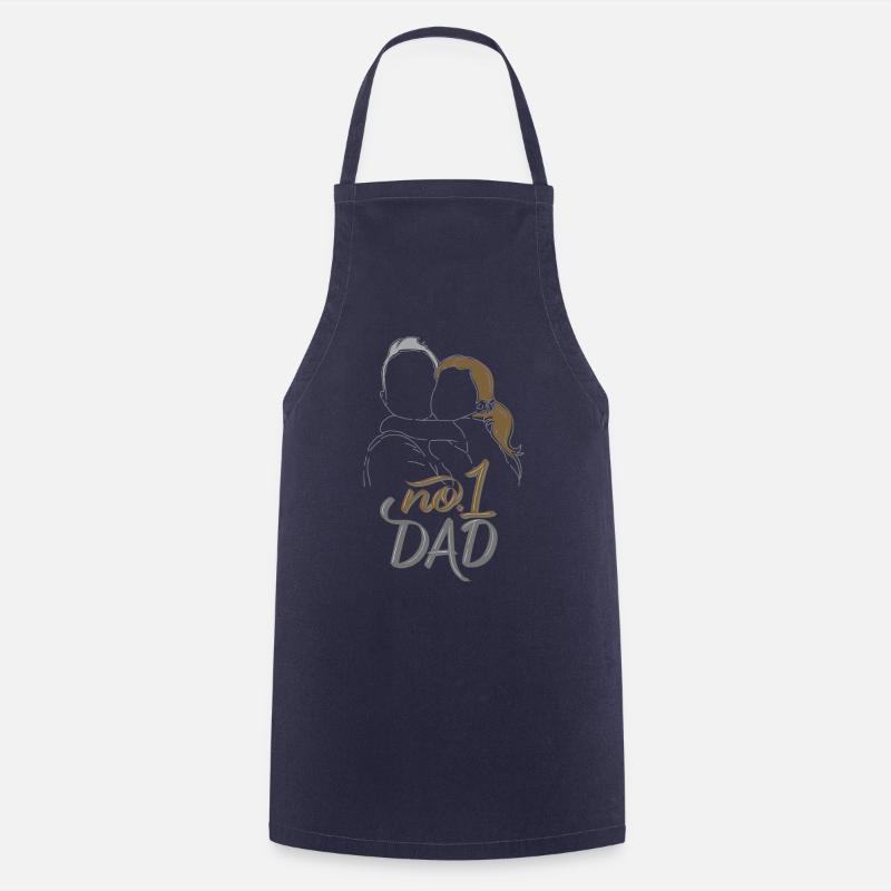 No 1 Dad - Cooking Apron - navy