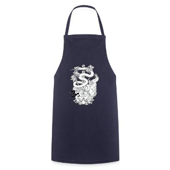 kundalini - Tablier de cuisine - marine - Devant - AI Model Male 185 dark (185cm)