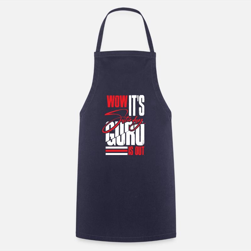 WOW IT'S SATURDAY GURU IS OUT - Cooking Apron - navy
