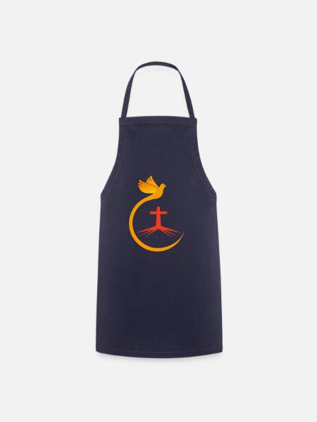 Eglise catholique Bible foi Jésus Dieu chrétiens - Tablier de cuisine - marine