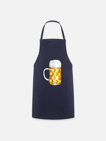 Bier Bierkrug Bierzelt Illustration - Kochschürze - Navy