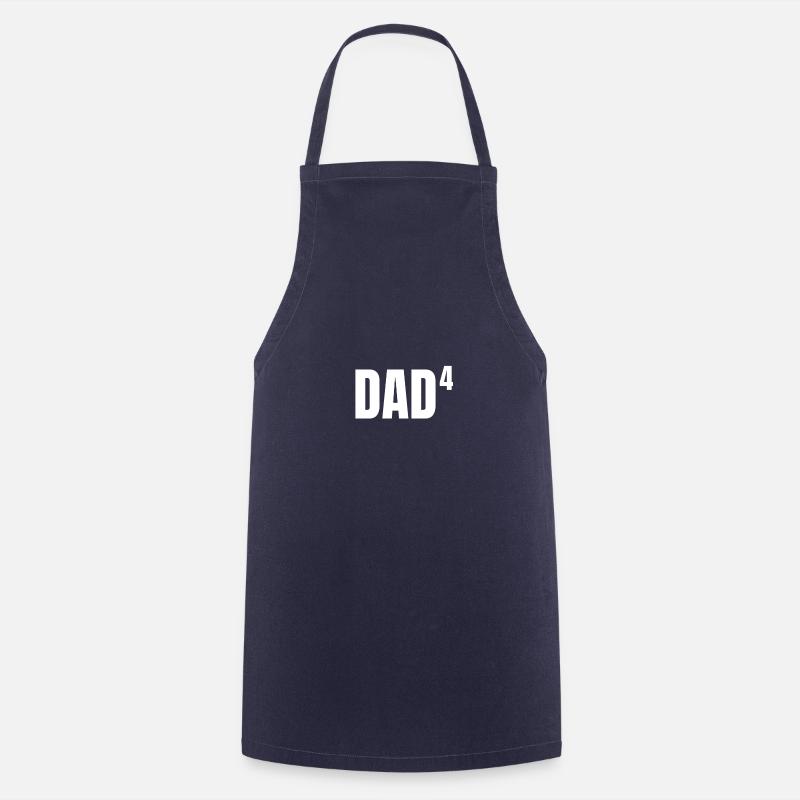 Dad Dad Daddy Daddy Kids 4 Math Gift - Cooking Apron - navy