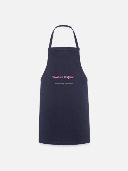 Kreatives Dorfkind - rosa - Kochschürze - Navy