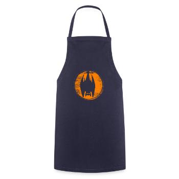 Halloween - Cooking Apron - navy - Front - AI Model Male 185 dark (185cm)