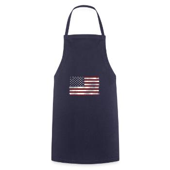 USA american flag banner - Flagge - Shirt - Cooking Apron - navy - Front - AI Model Male 185 dark (185cm)