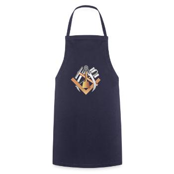 Artisanat marque tailleur de pierre sans écriture - Tablier de cuisine - marine - Devant - AI Model Male 185 dark (185cm)