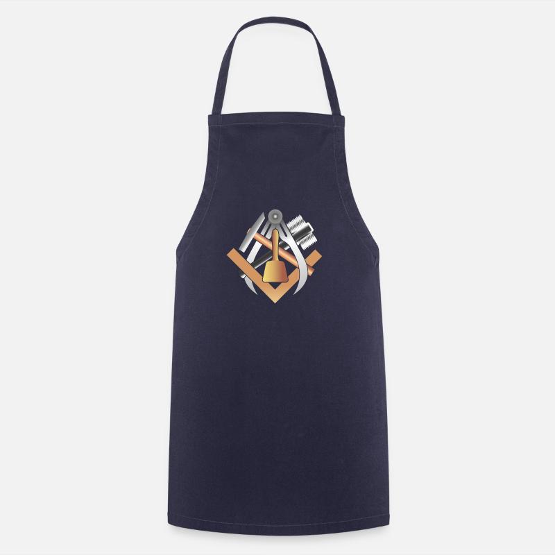 Handicraft mark stonemason without writing - Cooking Apron - navy