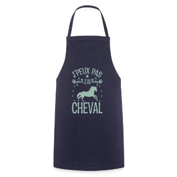 Ich kann kein Pferd haben - Kochschürze - Navy - Vorne - AI Model Male 185 dark (185cm)