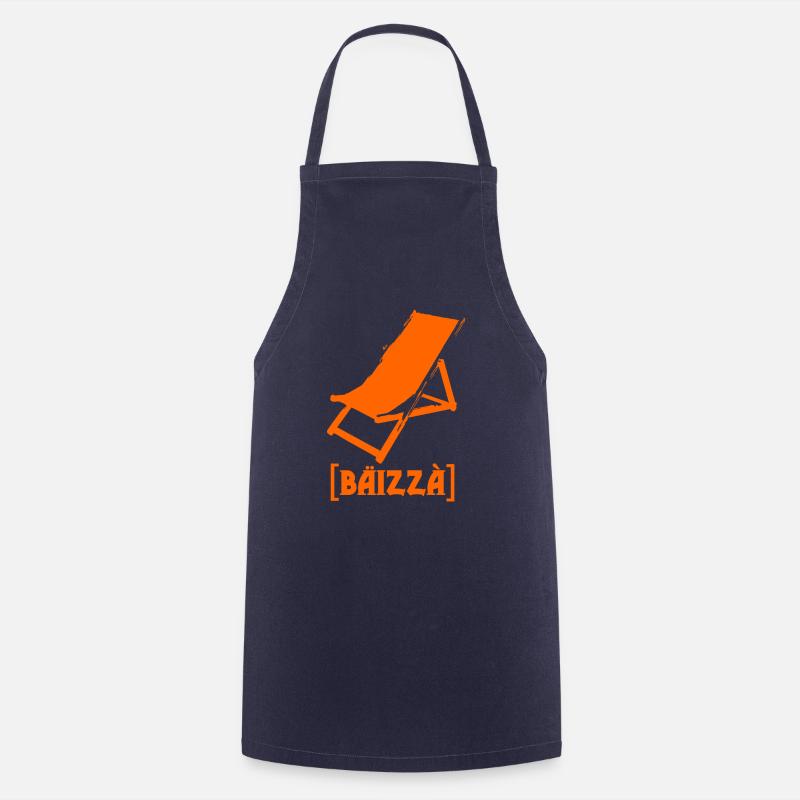 Bäizaa - Lautschrift - Kochschürze - Navy