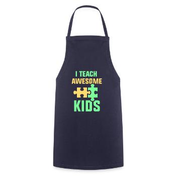 I teach awesome kids - Kochschürze - Navy - Vorne - AI Model Male 185 dark (185cm)