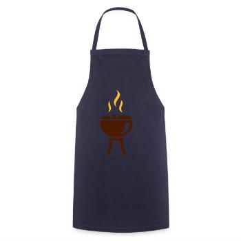 Grill - Kochschürze - Navy - Vorne - AI Model Male 185 dark (185cm)