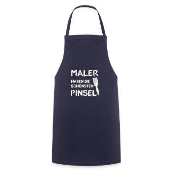Maler haben die schönsten Pinsel - Kochschürze - Navy - Vorne - AI Model Male 185 dark (185cm)