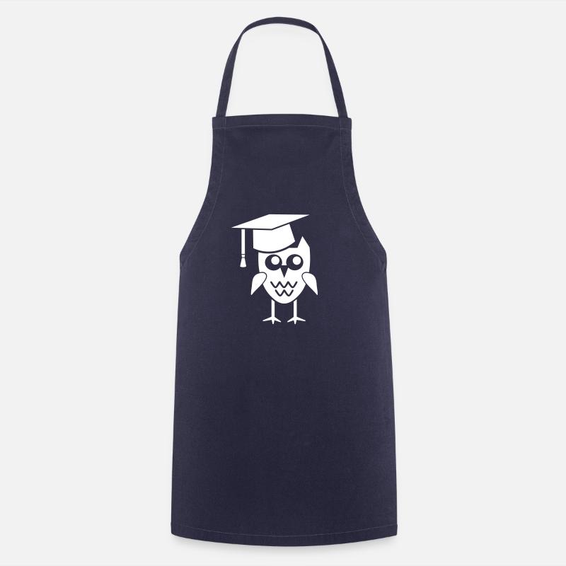 Eule mit Doktorhut Geschenk Promotion Dissertation - Kochschürze - Navy