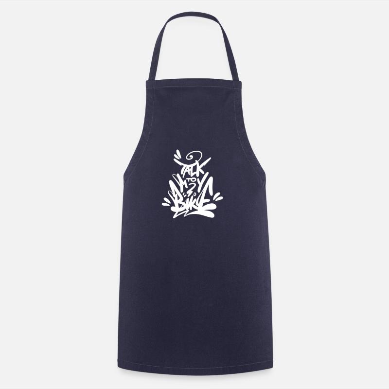Biker Biking - Cooking Apron - navy