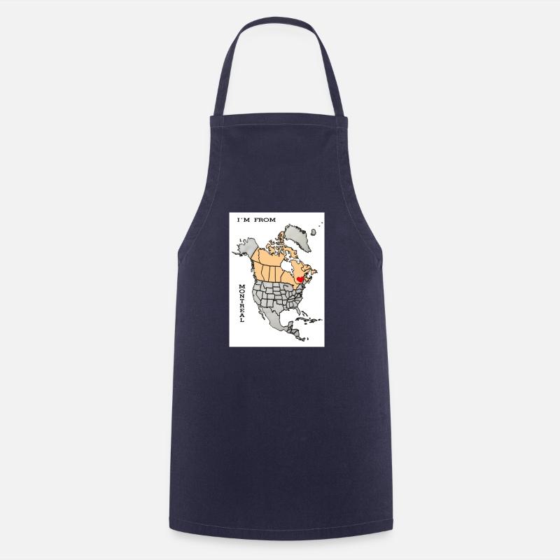 I ́m from Montreal slogan - Cooking Apron - navy