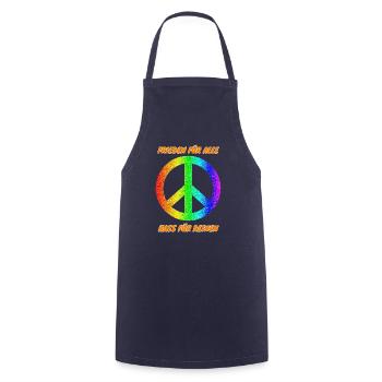 Demo Peace for All Hate for No 2 ANti AFD - Cooking Apron - navy - Front - AI Model Male 185 dark (185cm)
