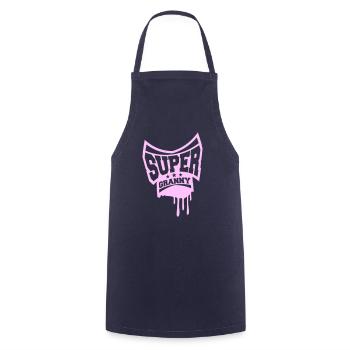 Super Granny Stamp Granny Graffiti Grandmother - Cooking Apron - navy - Front - AI Model Male 185 dark (185cm)