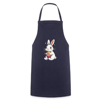 Osterhase mit Osterei Vintage - Kochschürze - Navy - Vorne - AI Model Male 185 dark (185cm)