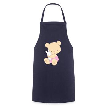Teddy Bear with Toy Bunny - Tablier de cuisine - marine - Devant - AI Model Male 185 dark (185cm)